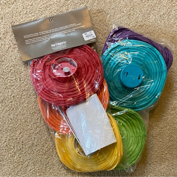 Pier 1 PRIDE Rainbow Colors Paper Lanterns LED Lights Included Festive Fun - Picture 5 of 5